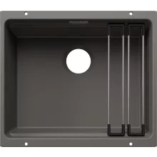   Blanco Etagon 500-U Silgranit 53x46 cm mosogató acél sínnel, vulkánszürke 527755