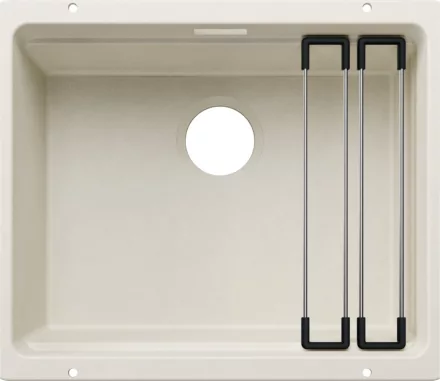 Blanco Etagon 500-U Silgranit 53x46 cm mosogató acél sínnel, törtfehér 527756