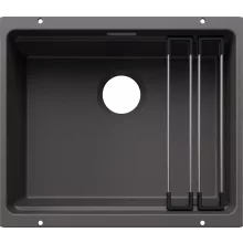   Blanco Etagon 500-U Silgranit 53x46 cm mosogató acél sínnel, palaszürke 527758