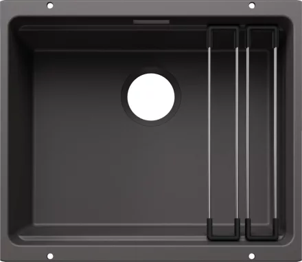 Blanco Etagon 500-U Silgranit 53x46 cm mosogató acél sínnel, palaszürke 527758