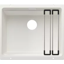   Blanco Etagon 500-U Silgranit 53x46 cm mosogató acél sínnel, fehér 527759