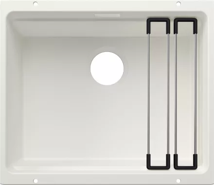 Blanco Etagon 500-U Silgranit 53x46 cm mosogató acél sínnel, fehér 527759