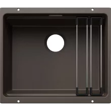   Blanco Etagon 500-U Silgranit 53x46 cm mosogató acél sínnel, kávé 527760