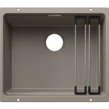   Blanco Etagon 500-U Silgranit 53x46 cm mosogató acél sínnel, tartufo 527761