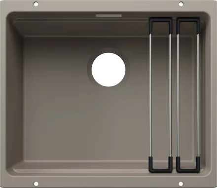 Blanco Etagon 500-U Silgranit 53x46 cm mosogató acél sínnel, tartufo 527761
