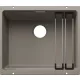 Blanco Etagon 500-U Silgranit 53x46 cm mosogató acél sínnel, tartufo 527761