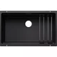 Blanco Etagon 700-U Silgranit mosogató 73x46 cm acél sínnel, fekete 527762