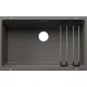 Blanco Etagon 700-U Silgranit mosogató 73x46 cm acél sínnel, vulkánszürke 527763