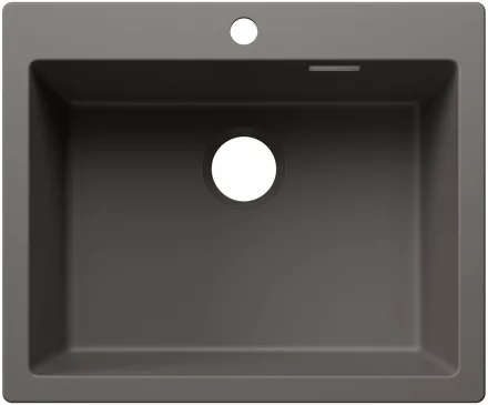 Blanco Pleon 6 Silgranit mosogató csaplyukkal, lefolyókészlet nélkül 61x51 cm, vulkánszürke kivitelben.