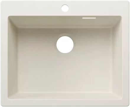 Blanco Pleon 6 Silgranit mosogató csaplyukkal, lefolyókészlet nélkül 61x51 cm, törtfehér kivitelben.