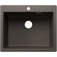 Blanco Pleon 6 Silgranit mosogató csaplyukkal, lefolyókészlet nélkül 61x51 cm, kávé színben.