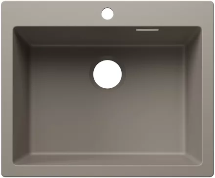 Blanco Pleon 6 Silgranit mosogató csaplyukkal, lefolyókészlet nélkül 61x51 cm, tartufo színben.