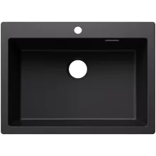 Blanco Pleon 8 Silgranit mosogató csaplyukkal 70x51 cm lefolyókészlet nélkül, fekete kivitelben