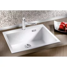Blanco Pleon 8 Silgranit mosogató csaplyukkal 70x51 cm lefolyókészlet nélkül, fehér kivitelben
