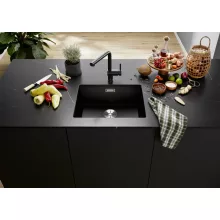 Blanco Subline 500-U Silgranit 53x46 cm mosogató, fekete kivitelben