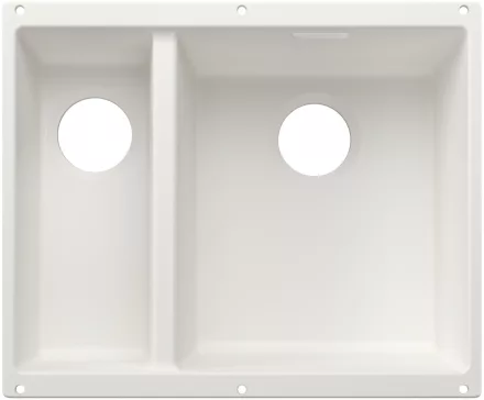 Blanco Subline 340/160-U Silgranit 2 medencés mosogató 55x46 cm, lefolyókészlet nélkül, jobbos kivitelben, fehér színben.