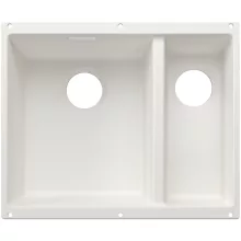 Blanco Subline 340/160-U Silgranit 2 medencés mosogató 55x46 cm, lefolyókészlet nélkül, balos kivitelben, fehér színben.