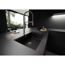 Blanco Claron 700-U Durinox rozsdamentes acél mosogató sötét acél színben.