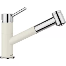 Blanco Kano-S Vario Silgránit-look kihúzható fejes magasnyomású konyhai csaptelep törtfehér/króm színben.