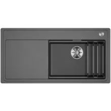 Blanco Etagon XL 6 S-F Silgranit mosogató 98x49 cm acél ráccsal és távműködtetővel, jobbos/vulkánszürke kivitelben