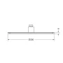 Bugnatese Wellness ívelt fejzuhany 30cm, bronz 19833BR