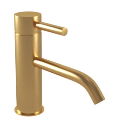 Bugnatese Kobuk Fix mosdócsaptelep 15,5 cm-es kifolyóval, click-clack leeresztővel, szálcsiszolt arany 2314SCOS