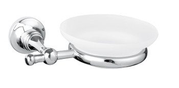 Bugnatese Tradicionális fali szappantartó üveg betéttel, bronz 24800BR