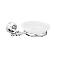   Bugnatese Tradicionális fali szappantartó porcelán betéttel, króm 25800CR