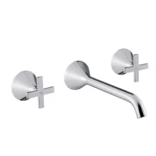   Bugnatese Orion fali mosdócsaptelep 26 cm-es kifolyóval, click-clack leeresztővel, szálcsiszolt arany 5569SCOS