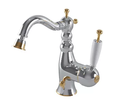 Bugnatese Oxford bidé csaptelep automata leeresztővel, króm/arany 6323CRDO