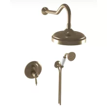   Bugnatese Oxford falon belüli termosztátos zuhanyrendszer, bronz 6364BR
