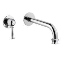   Bugnatese Denver 2-lyukas fali mosdócsaptelep leeresztő nélkül, 19 cm-es kifolyóval, szálcsiszolt nikkel 6445NS