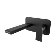   Bugnatese Simple falsík alatti mosdócsaptelep 15.5 cm-es kifolyóval, click-clack leeresztővel, matt fekete 6643SCNE