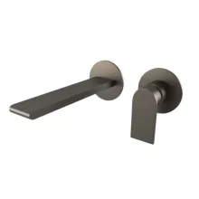   Bugnatese Simple falsík alatti mosdócsaptelep 15.5 cm-es kifolyóval, click-clack leeresztővel, grafit fekete 6645SCGF