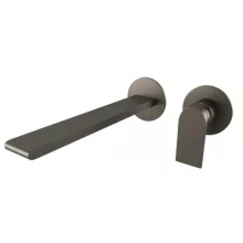   Bugnatese Simple falsík alatti mosdócsaptelep 21 cm-es kifolyóval, click-clack leeresztővel, grafit fekete 6646SCGF