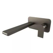   Bugnatese Simple falsík alatti mosdócsaptelep 21 cm-es kifolyóval, click-clack leeresztővel, grafit fekete 6647SCGF