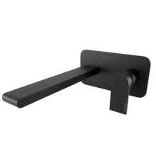   Bugnatese Simple falsík alatti mosdócsaptelep 21 cm-es kifolyóval, click-clack leeresztővel, matt fekete 6647SCNE