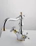 Bugnatese Arcadia mosdócsaptelep automata leeresztővel, króm/arany 8334CRDO