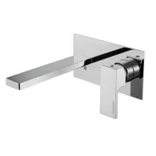   Bugnatese Tetris falsík alatti 2-lyukas mosdócsaptelep click-clack leeresztővel, 15,5 cm-es kifolyóval, króm 9143SCCR