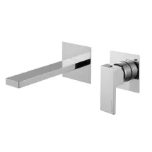   Bugnatese Tetris falsík alatti 2-lyukas mosdócsaptelep click-clack leeresztővel 15,5 cm-es kifolyóval, króm 9145SCCR