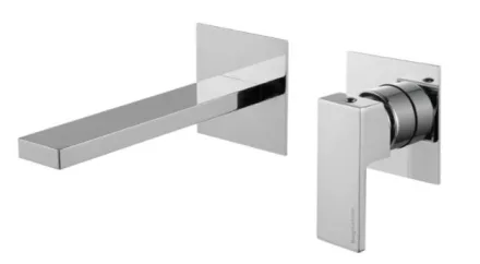 Bugnatese Tetris falsík alatti 2-lyukas mosdócsaptelep click-clack leeresztővel 15,5 cm-es kifolyóval, króm 9145SCCR