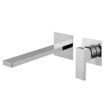   Bugnatese Tetris falsík alatti 2-lyukas mosdócsaptelep click-clack leeresztővel, 21 cm-es kifolyóval, króm 9146SCCR
