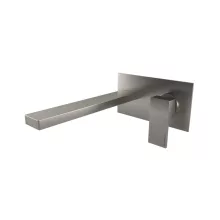   Bugnatese Tetris falsík alatti 2-lyukas mosdócsaptelep 21 cm-es kifolyóval, szálcsiszolt nikkel 9147NS