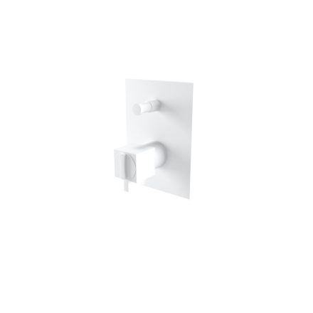 Bugnatese Tetris falsík alatti termosztátos zuhanycsaptelep 2 fogyasztóhoz, matt fehér 9178BI