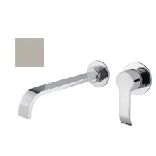   Bugnatese Tess falsík alatti mosdócsaptelep 21 cm-es kifolyóval click-clack leeresztővel, rozsdamentes acél hatású 9645SCNS