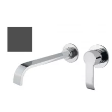   Bugnatese Tess falsík alatti mosdócsaptelep 21 cm-es kifolyóval click-clack leeresztővel, matt fekete 9645SCNE