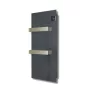 Radialight Silk Evo elektromos acél törölközőszárító radiátor 40x90 üveg előlappal, antracit ONS10031