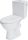 Cersanit Merida oldalsó vízbekötésű monoblokkos WC csésze hátsó kifolyással és antibakteriális polipropilén ülőkével K03-014