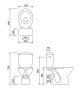 Cersanit President Monoblokkos WC csésze hátsó kifolyással, oldalsó beketösésű tartállyal és polipropilén ülőkével K08-028