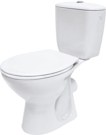 Cersanit President Monoblokkos WC csésze hátsó kifolyással, oldalsó beketösésű tartállyal és duroplast ülőkével K08-038